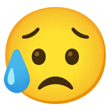 Sad but relieved face