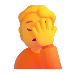 Person facepalming