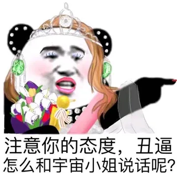 注意你的态度，丑逼怎么和宇宙小姐说话呢？