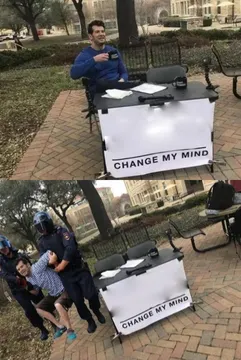 change my mind gets arrested