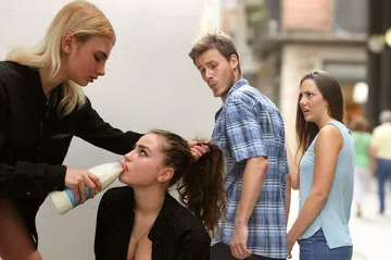 Distracted Boyfriend / Forced to Drink Milk