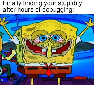 Finally Finding Your Stupidity After Hours Of Debugging