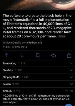 Conversion tables in Interstellar