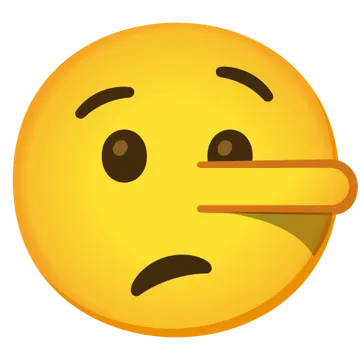 Lying face