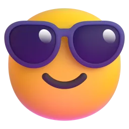 Smiling face with sunglasses
