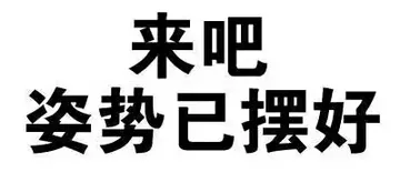 来吧.姿势已摆好