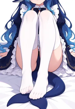 好腿：DeepSeek娘坐姿特写