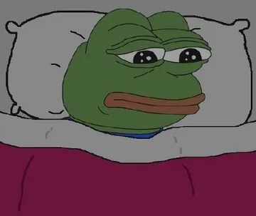 sad frog 睡觉了