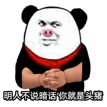 明人不说暗话，你就是头猪