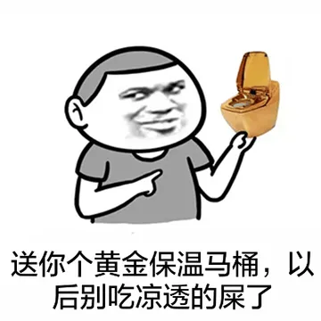 送你个黄金保温马桶，以后别吃凉透的屎了