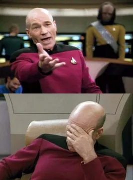 Picard WTF and Facepalm combined