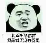 我真想禁你言但是老子没有权限！（熊猫人）