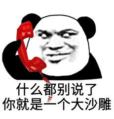 什么都别说了.你就是一个大沙雕