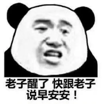 老子醒了快跟老子说早安安! - 近期热门表情包合集