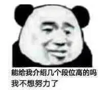 能给我介绍几个段位高的吗?我不想努力了