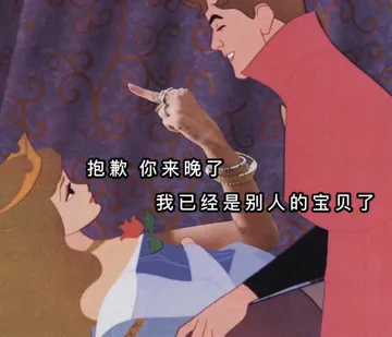 抱歉你来晚了我已经是别人的宝贝了
