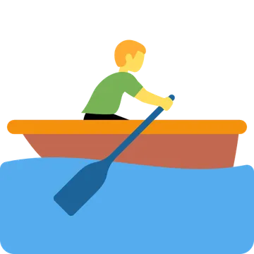 Man rowing boat