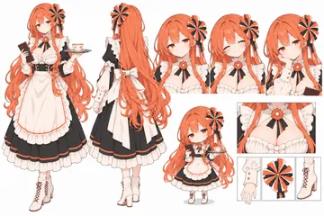 女仆 Claude 娘人设三视图