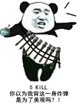 5 kill，你以为我背这一身炸弹是为了美观吗？！