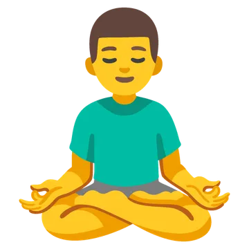 Man in lotus position