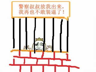 警察叔叔放我出来，我再也不敢装逼了！