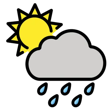 Sun behind rain cloud