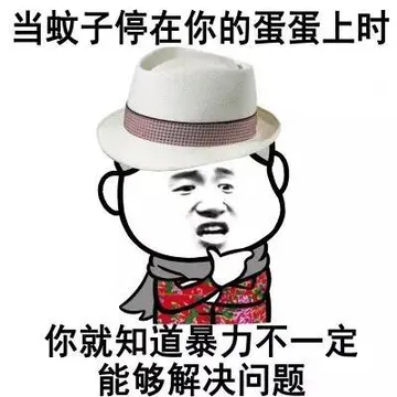 当蚊子停在你的蛋蛋上的时候，你就知道暴力是不一定能够解决问题的