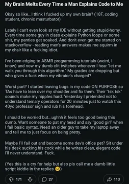 My Brain Melts Every Time A Man Explains Code To Me