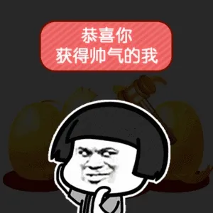 恭喜你获得帅气的我