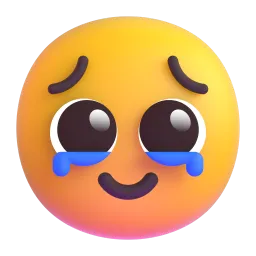 Face holding back tears