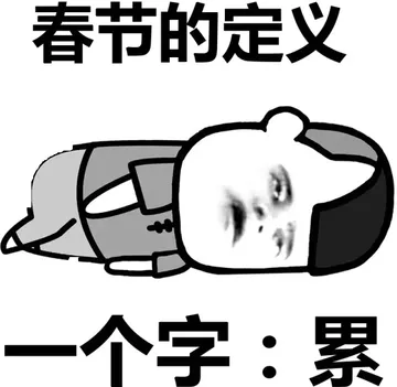 春节的定义，一个字：累