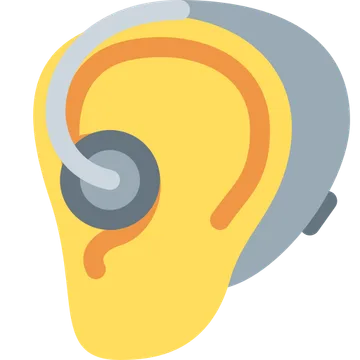 Ear with hearing aid