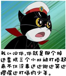 我认识你，你就是那个掉进粪坑三个小时被打捞起来不仅没事还边跑爱笑边擦嘴边打嗝的少年。