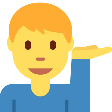 Man tipping hand