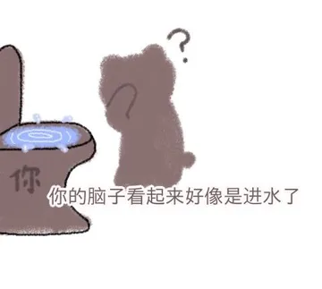 你你的脑子看起来好像是进水了