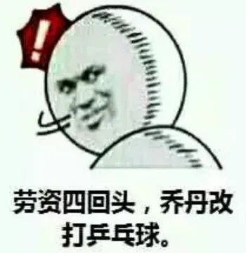 劳资四回头.乔丹改打乒乓球.