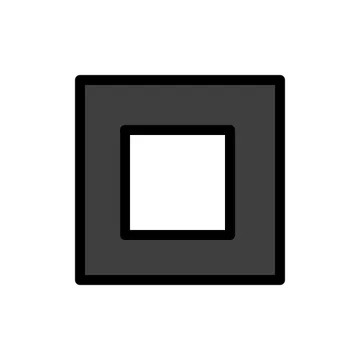 Black square button