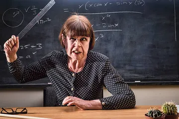 angry math teacher woman