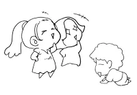 给两女生下跪，我知道错了