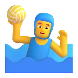 Man playing water polo