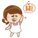 小妹子打招呼：HI