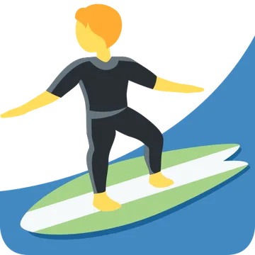 Person surfing