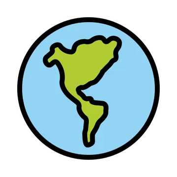 Globe showing Americas