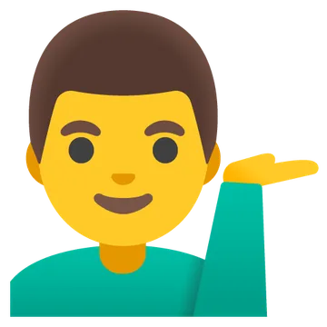 Man tipping hand