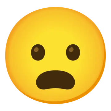 Frowning face with open mouth