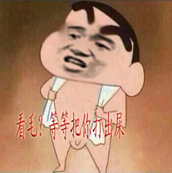 看毛 ?等等把你打出屎!(蜡笔小新)