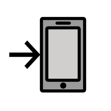 Mobile phone with arrow