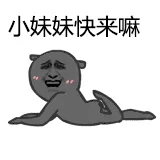 拍手趴在地上：小妹妹快来嘛