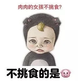 肉肉的女孩不挑食？不挑食是猪