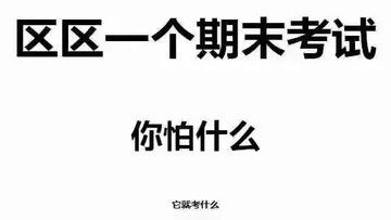 区区一个期末考试.你怕什么它就考什么